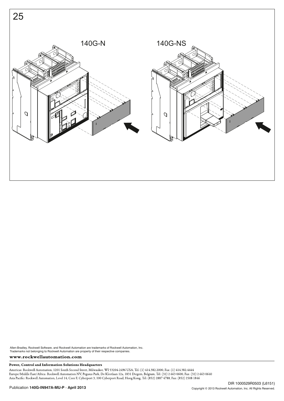 Rockwell Automation 140G-NTK-E12 LSIG-MM Trip Unit Installation User Manual | Page 12 / 12
