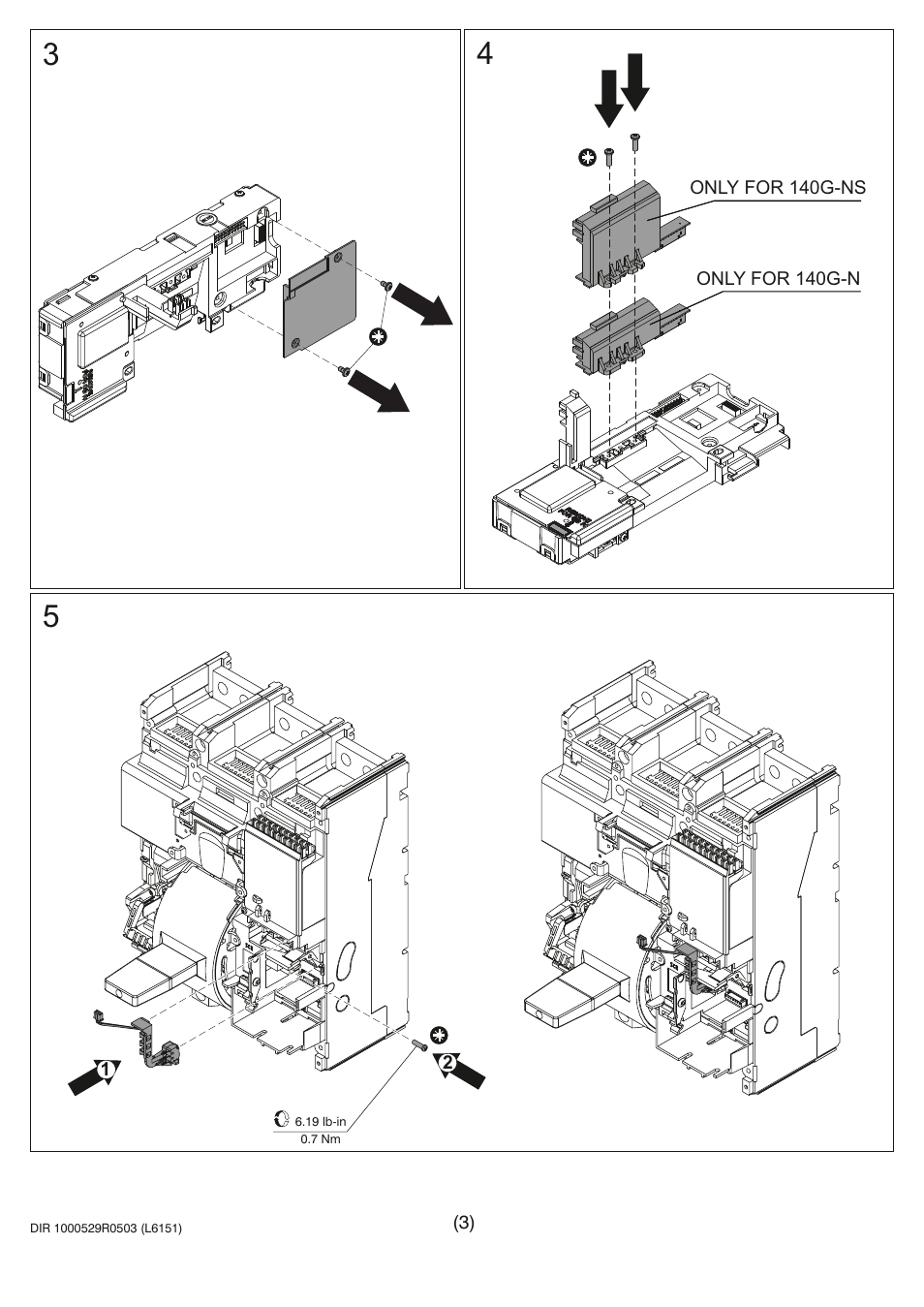 Rockwell Automation 140G-NTK-E12 LSIG-MM Trip Unit Installation User Manual | Page 3 / 12