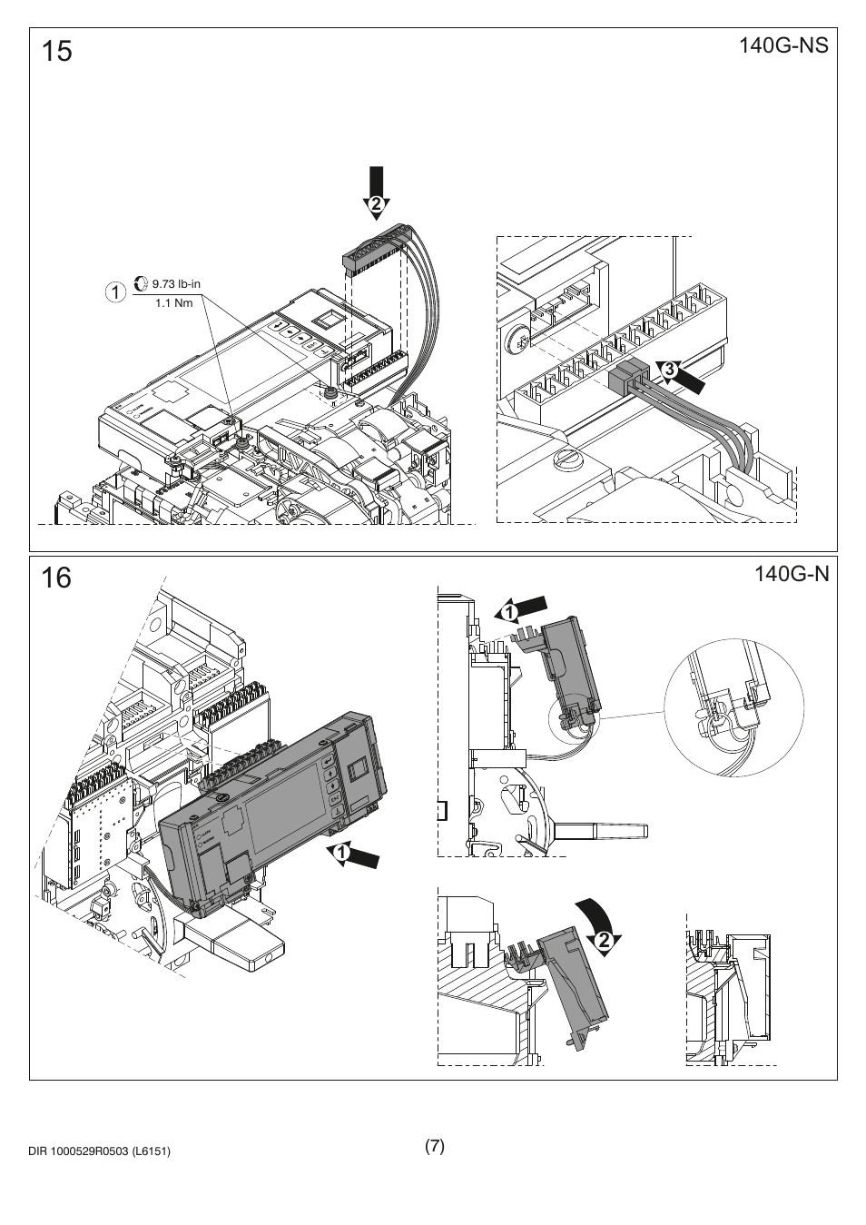 140g-ns, 140g-n | Rockwell Automation 140G-NTK-E12 LSIG-MM Trip Unit Installation User Manual | Page 7 / 12