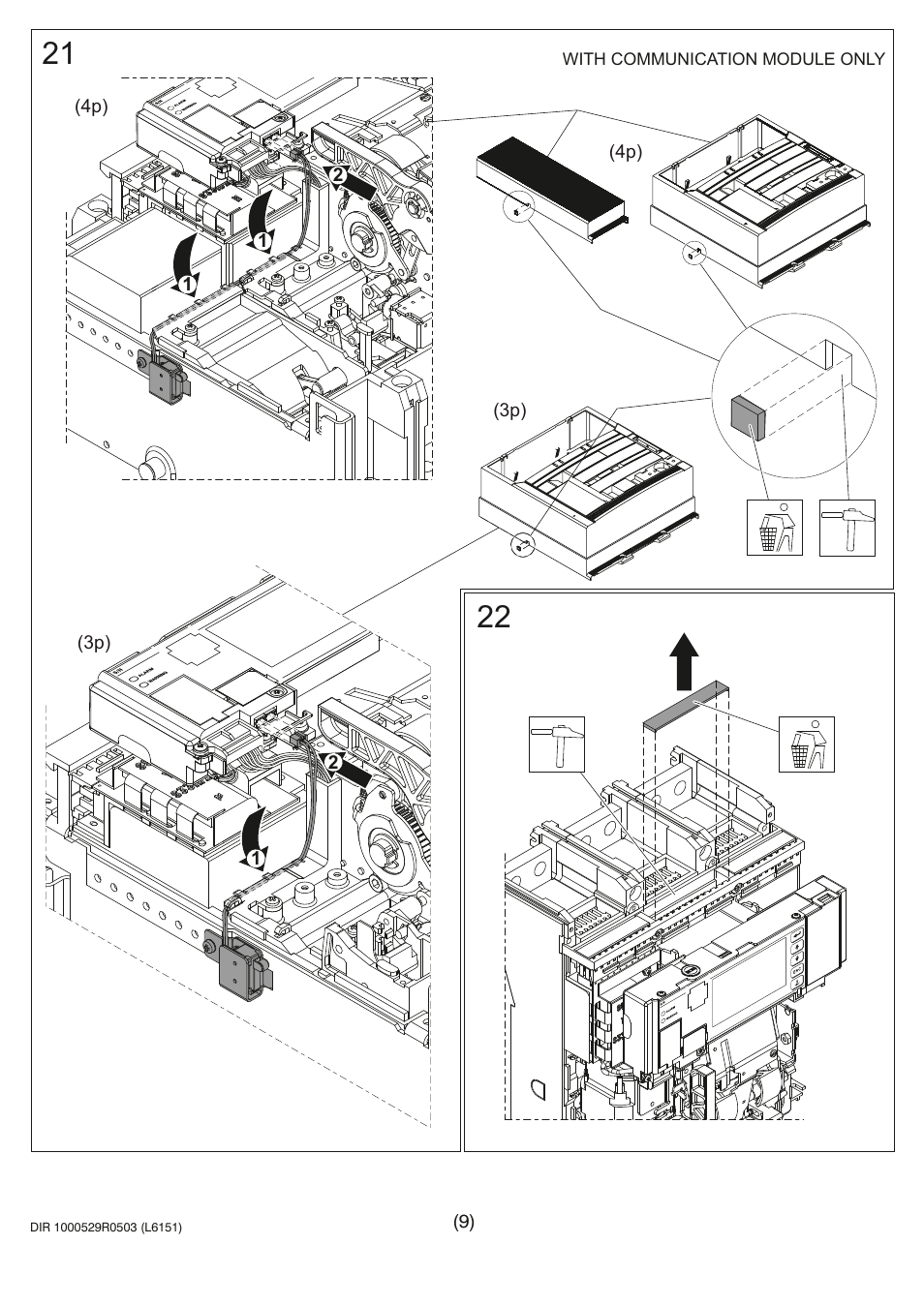 Rockwell Automation 140G-NTK-E12 LSIG-MM Trip Unit Installation User Manual | Page 9 / 12