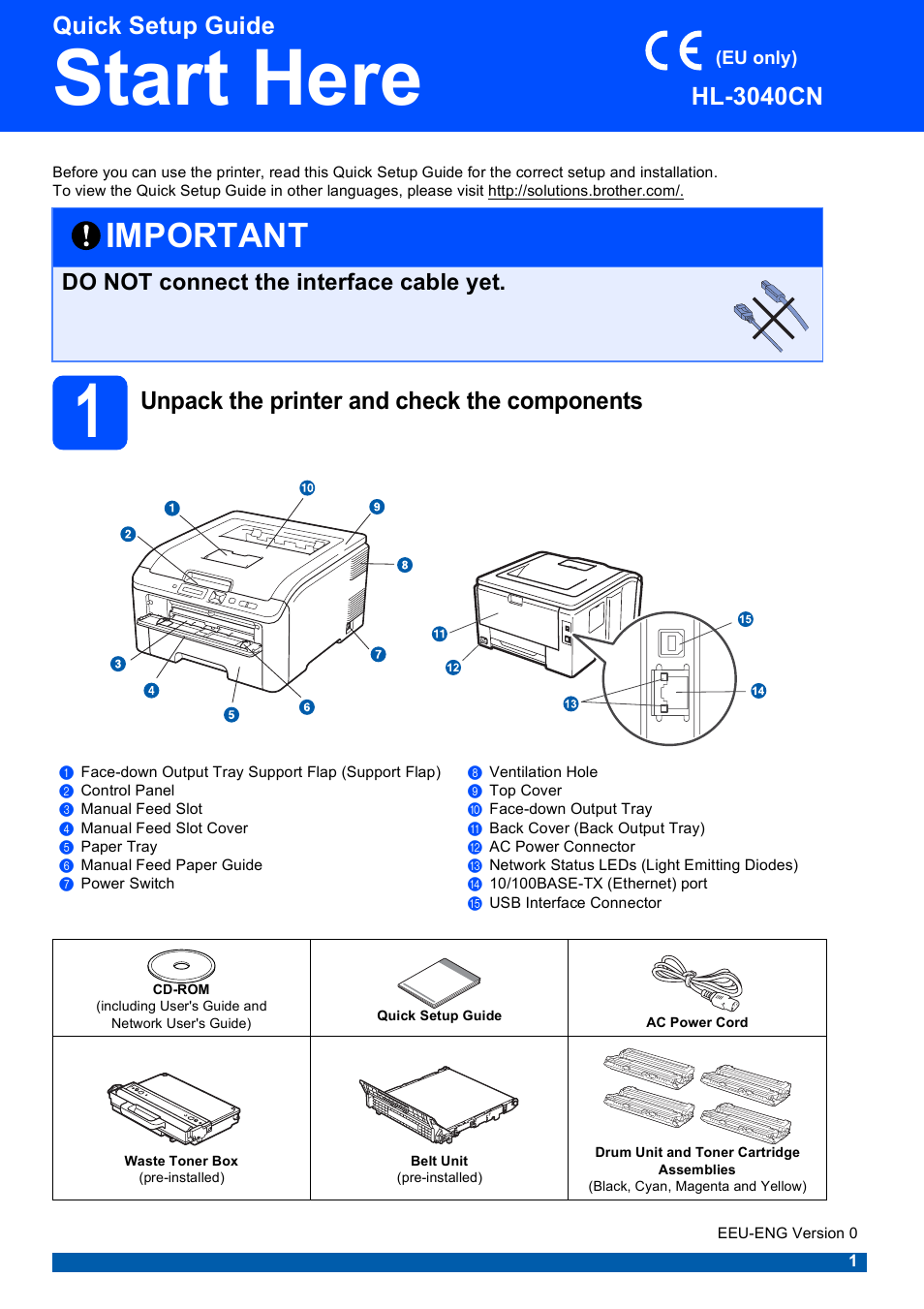 Brother HL-3040CN User Manual | 24 pages