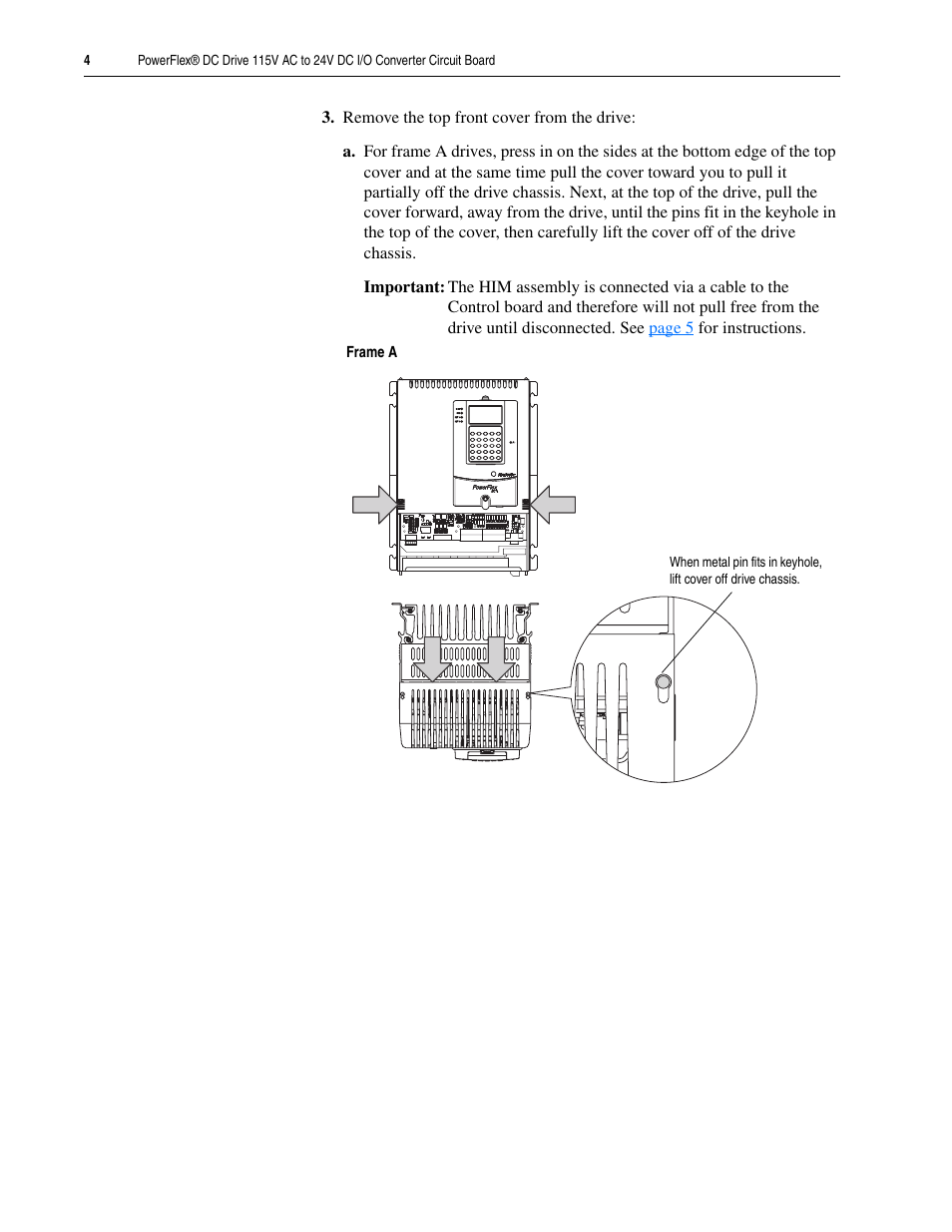 Rockwell Automation 20P PowerFlex DC Drive 115V AC to 24V DC I/O Converter Circuit Board User Manual | Page 4 / 10
