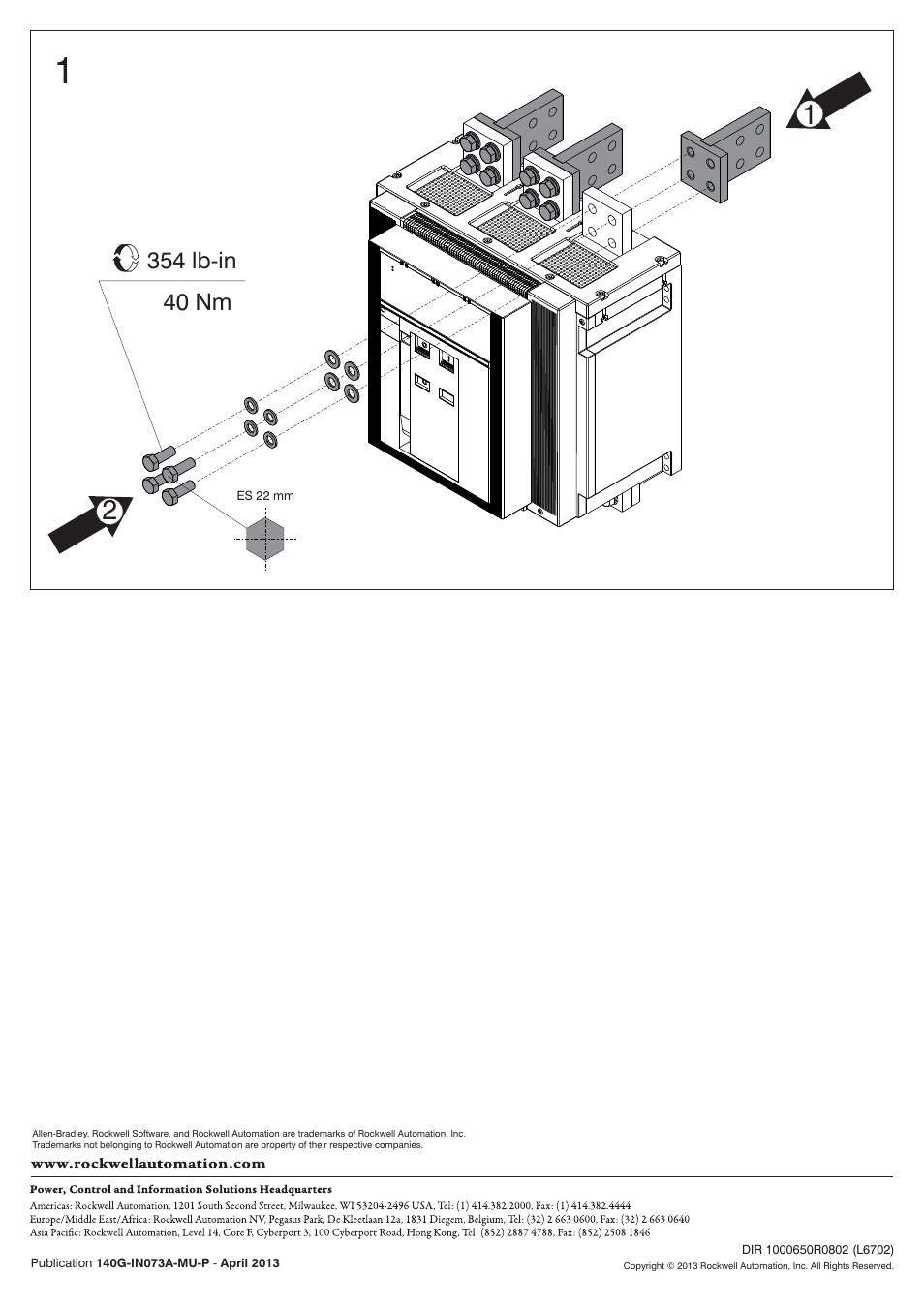 Rockwell Automation 140G-R-TLV3_TLV4 Rear Terminals User Manual | Page 2 / 2
