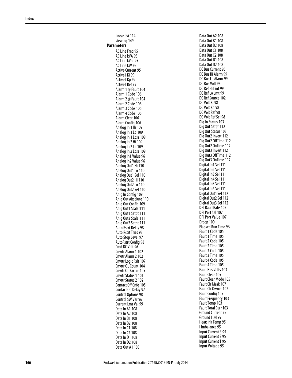 Rockwell Automation 20Y PowerFlex Active Front End User Manual | Page 166 / 170