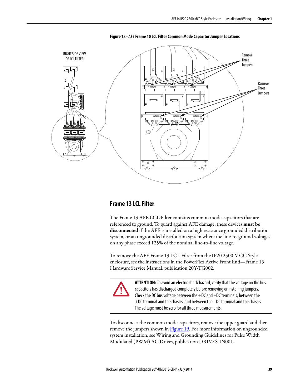 Frame 13 lcl filter | Rockwell Automation 20Y PowerFlex Active Front End User Manual | Page 39 / 170