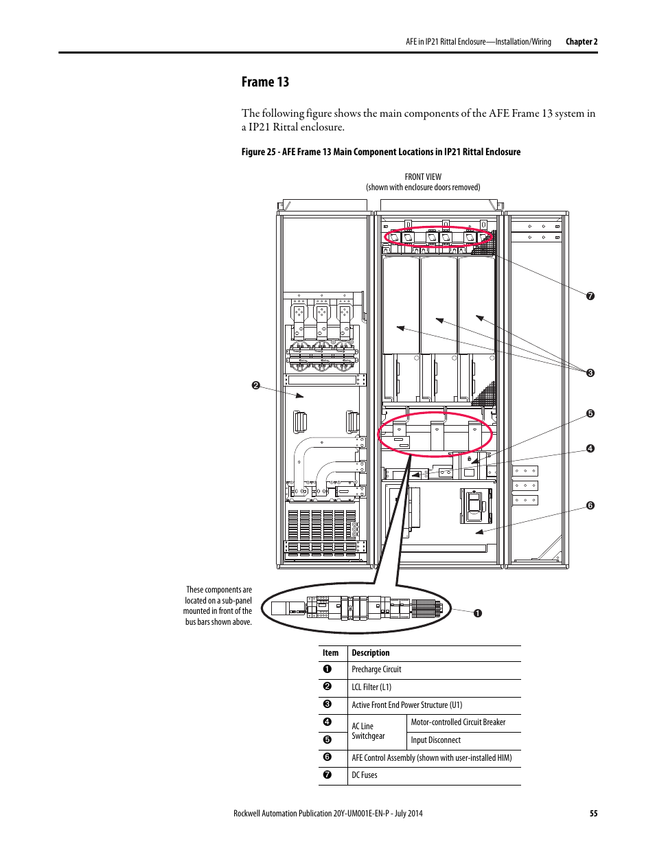 Frame 13 | Rockwell Automation 20Y PowerFlex Active Front End User Manual | Page 55 / 170