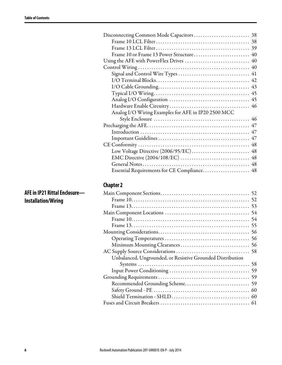 Rockwell Automation 20Y PowerFlex Active Front End User Manual | Page 6 / 170