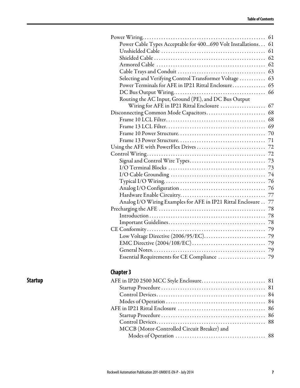 Rockwell Automation 20Y PowerFlex Active Front End User Manual | Page 7 / 170