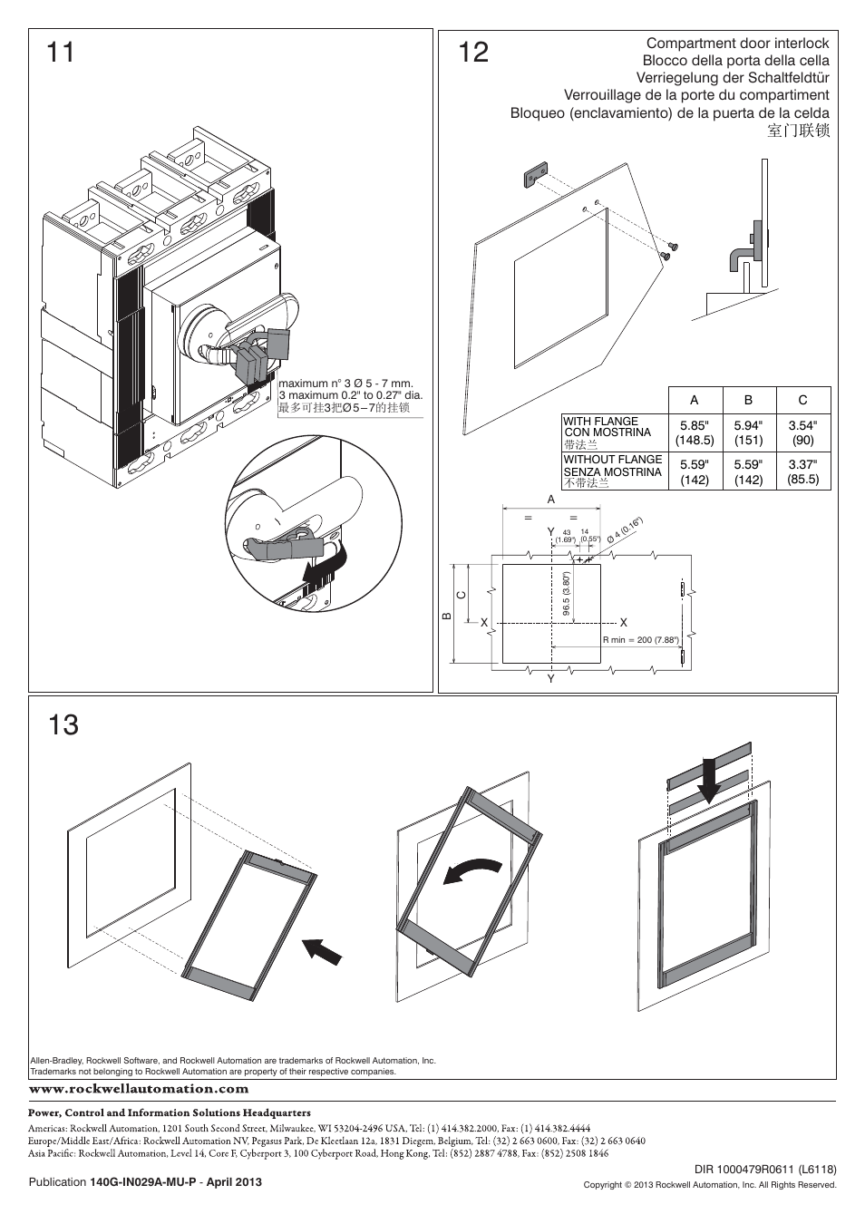 Rockwell Automation 140G-M-RMB_RMY Rotary Handle Operating Mechanism User Manual | Page 4 / 4