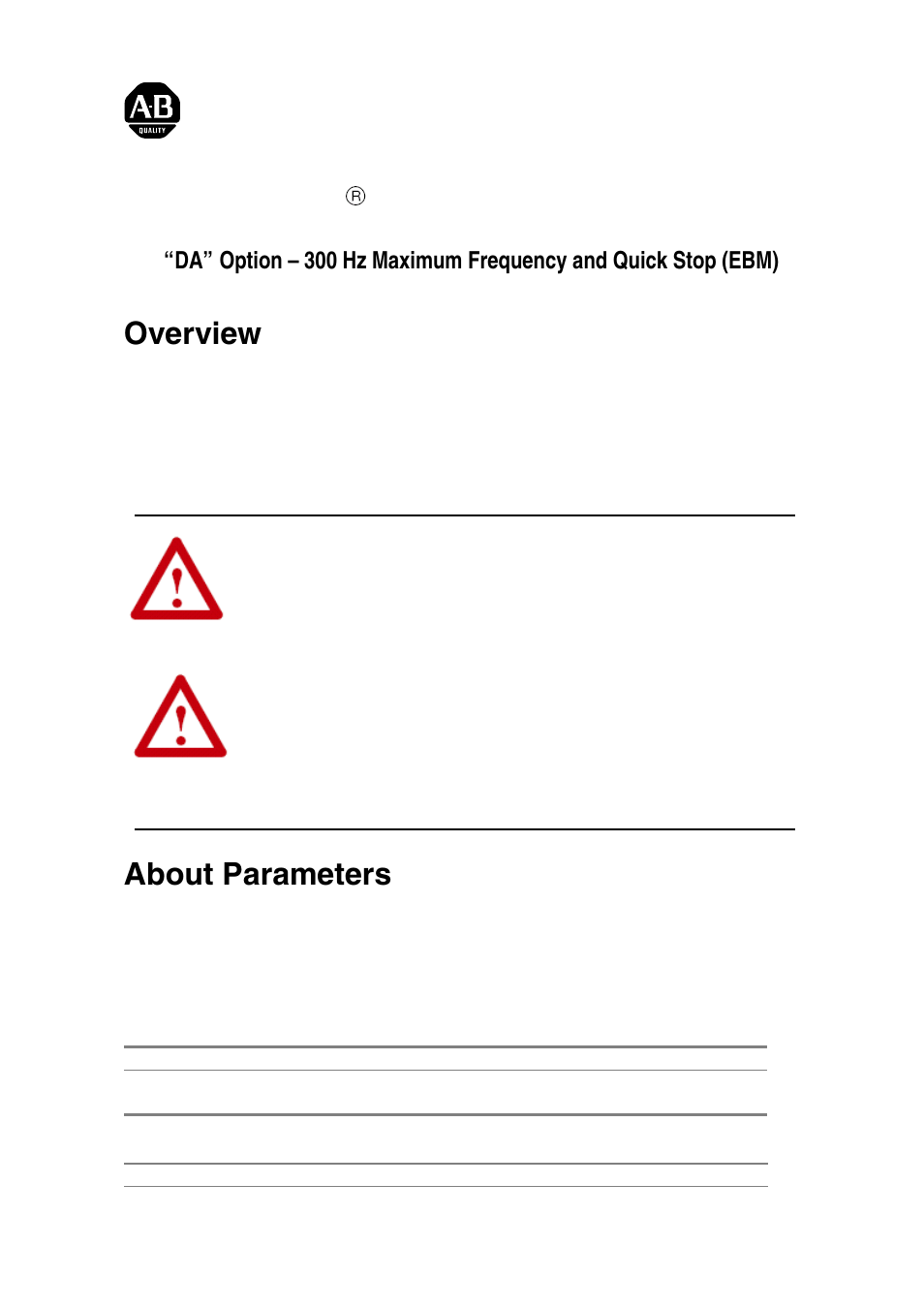 Rockwell Automation 22A PowerFlex 4 Custom Firmware Instructions - Option DA User Manual | 4 pages