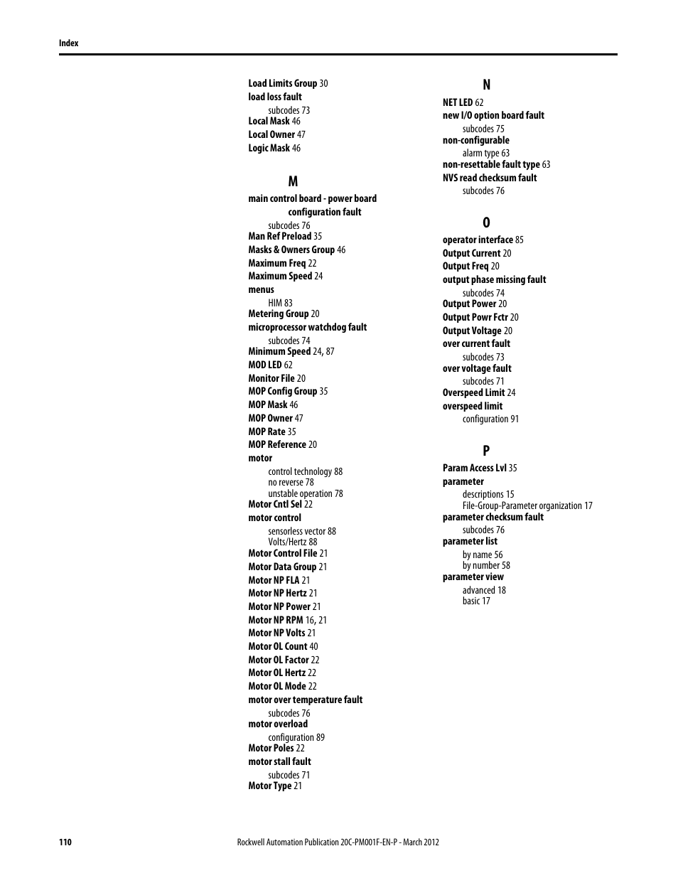 Rockwell Automation 20C PowerFlex 700H Drives Programming User Manual | Page 110 / 116