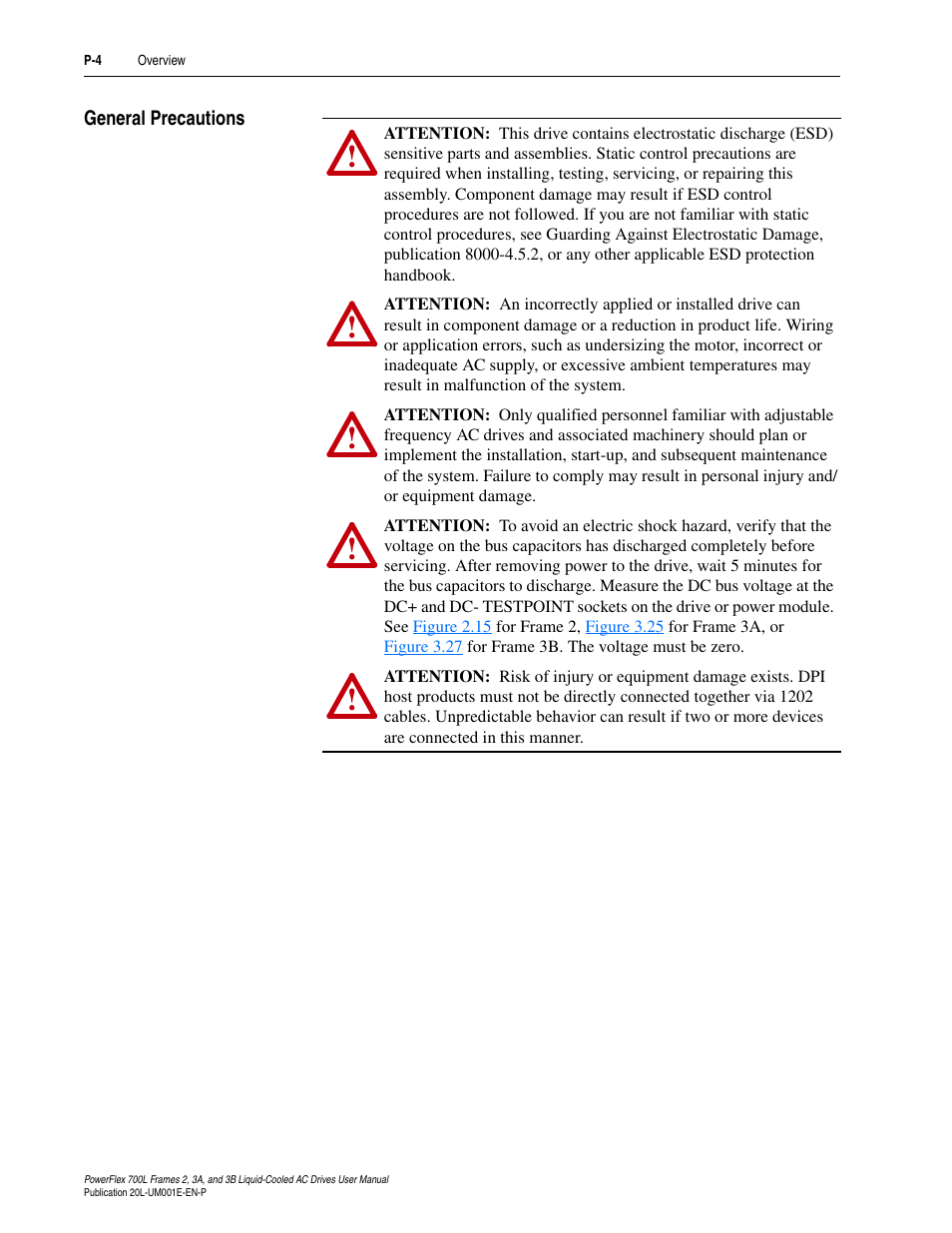 General precautions | Rockwell Automation 20L PowerFlex 700L Liquid-Cooled Adjustable Frequency AC Drive User Manual | Page 12 / 156