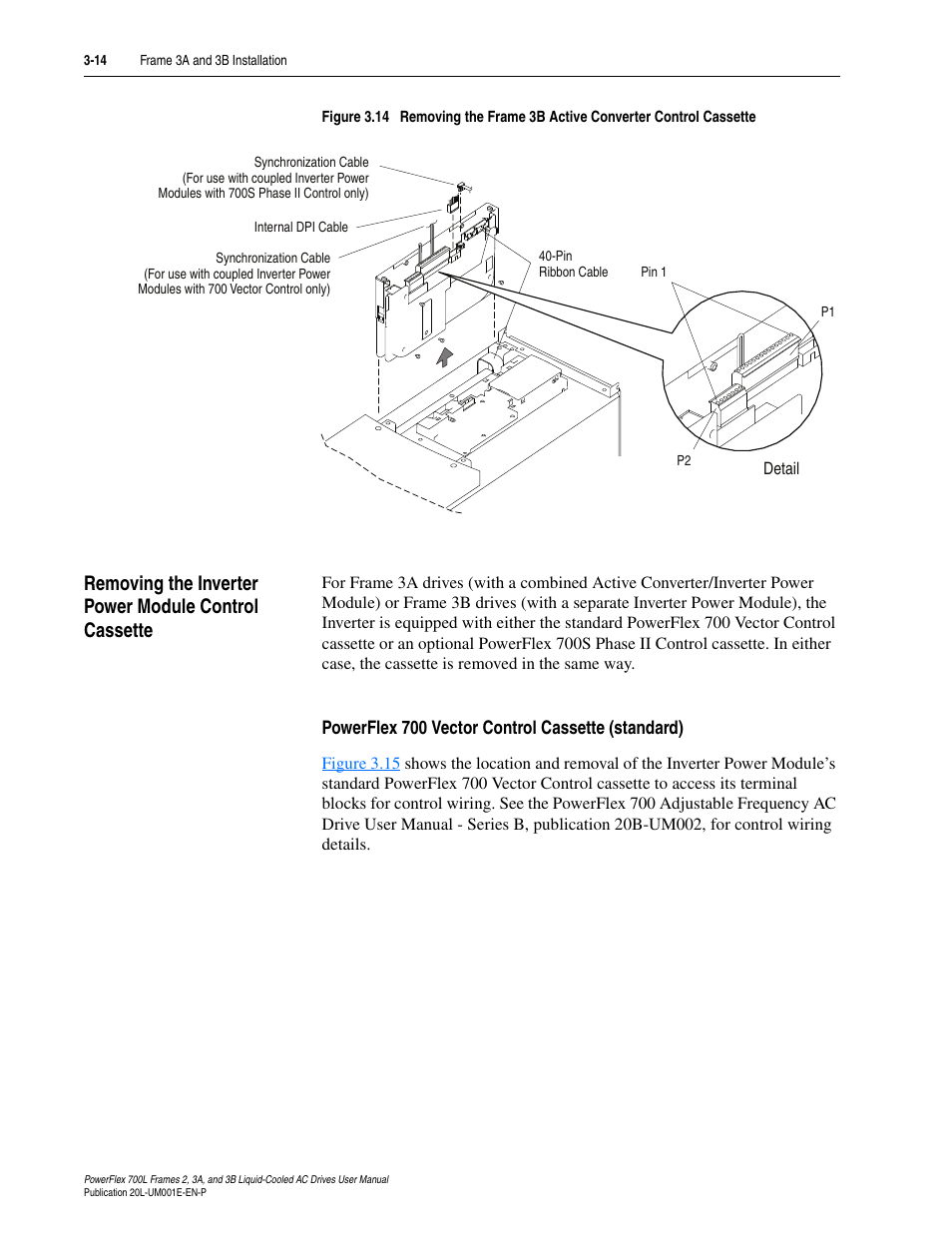 Powerflex 700 vector control cassette (standard) | Rockwell Automation 20L PowerFlex 700L Liquid-Cooled Adjustable Frequency AC Drive User Manual | Page 62 / 156