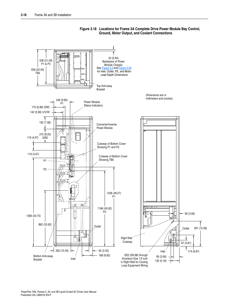 Figure 3.18 | Rockwell Automation 20L PowerFlex 700L Liquid-Cooled Adjustable Frequency AC Drive User Manual | Page 66 / 156