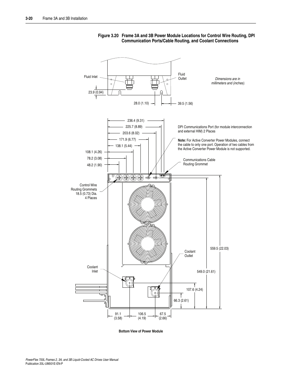 Figure 3.20 | Rockwell Automation 20L PowerFlex 700L Liquid-Cooled Adjustable Frequency AC Drive User Manual | Page 68 / 156