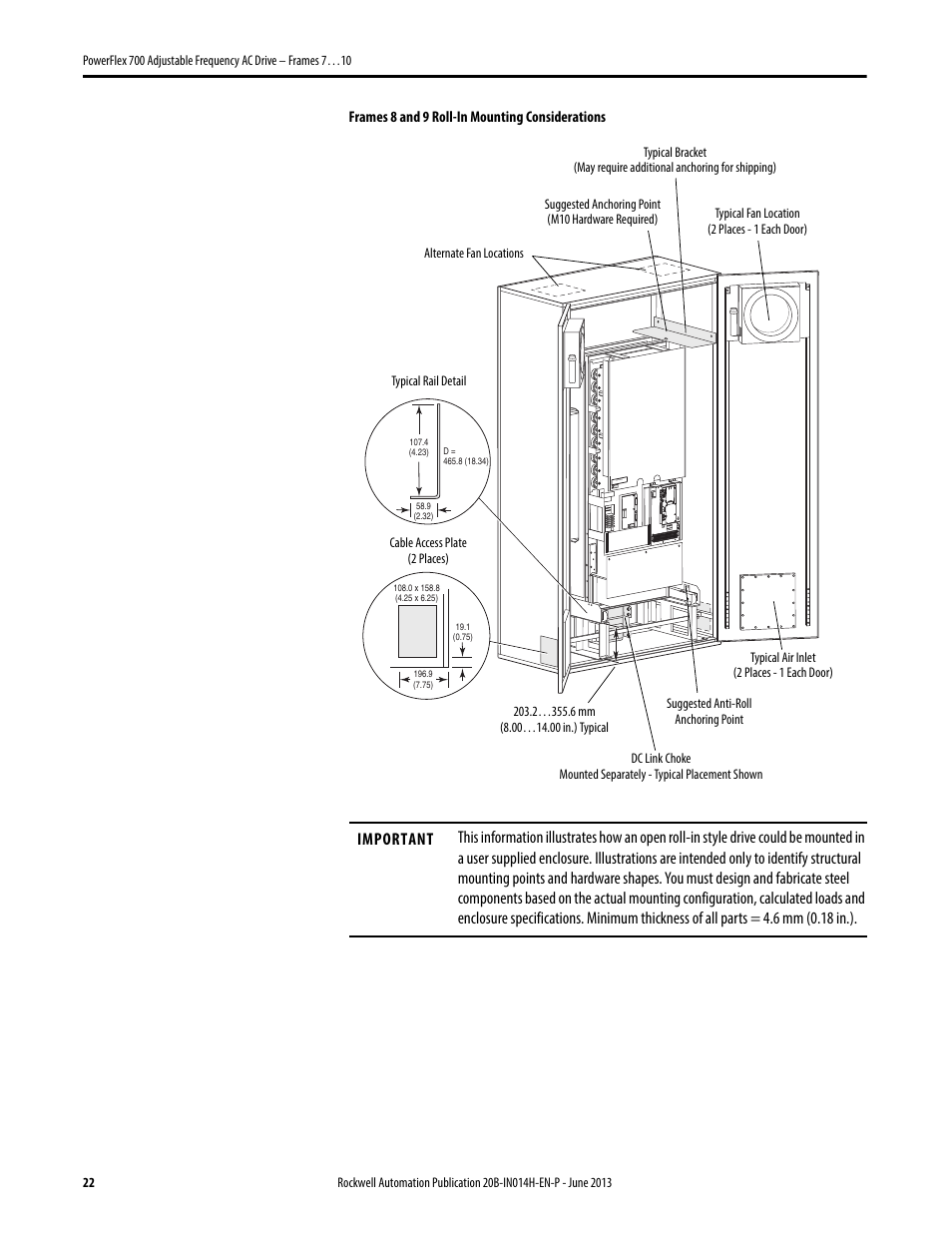 Rockwell Automation 20D PowerFlex 700 Installation Instructions - Frames 7…10 User Manual | Page 22 / 76