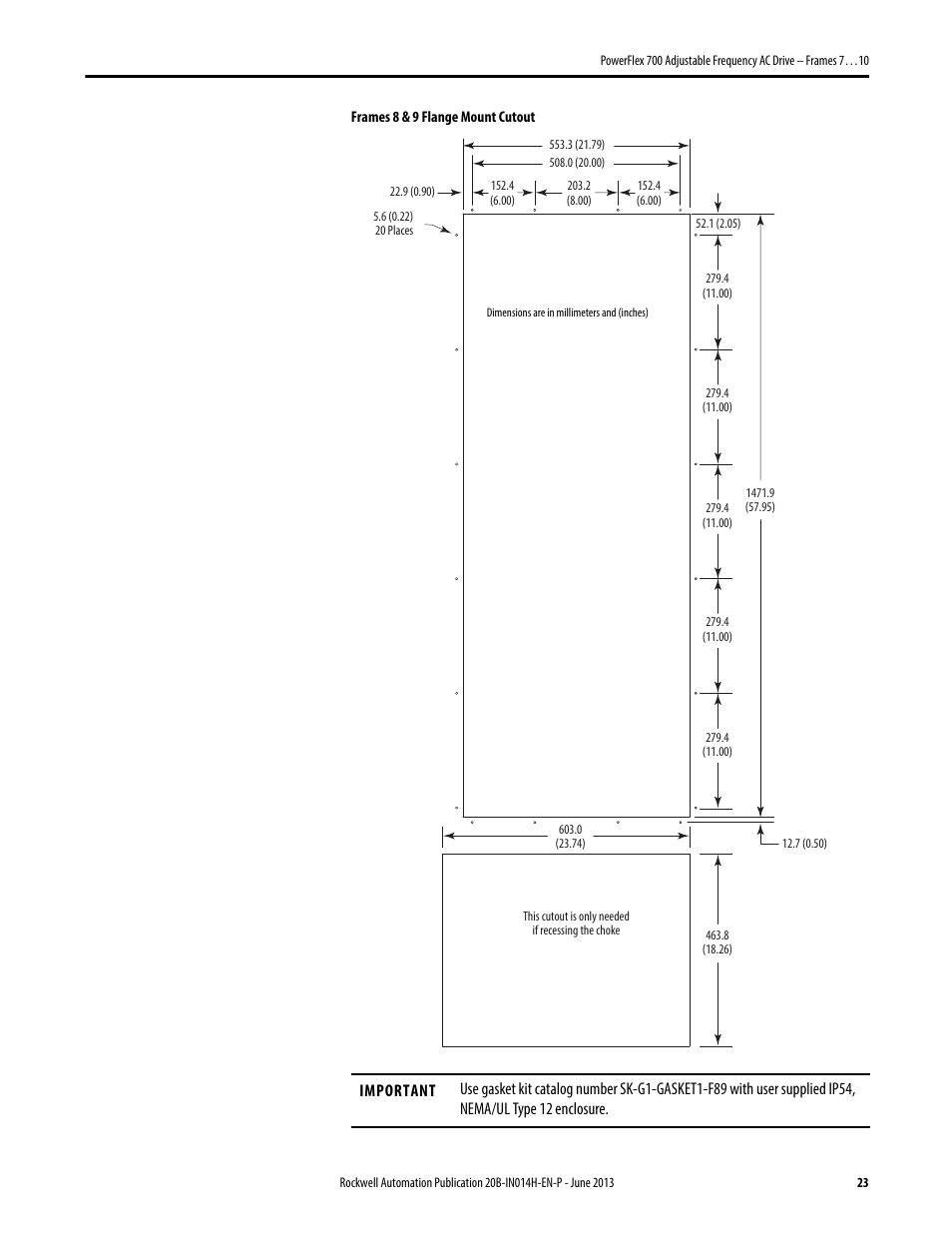 Rockwell Automation 20D PowerFlex 700 Installation Instructions - Frames 7…10 User Manual | Page 23 / 76