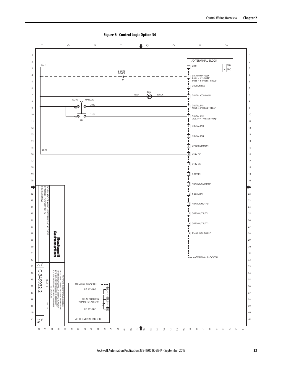 Figure 6 - control logic option s4 | Rockwell Automation 22B PowerFlex 40 Configured AC Drives User Manual | Page 33 / 62