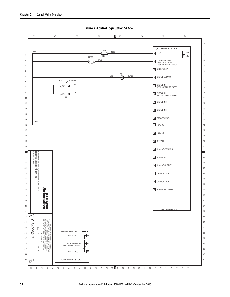 Figure 7 - control logic option s4 & s7 | Rockwell Automation 22B PowerFlex 40 Configured AC Drives User Manual | Page 34 / 62