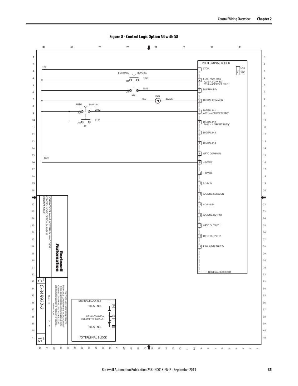 Figure 8 - control logic option s4 with s8 | Rockwell Automation 22B PowerFlex 40 Configured AC Drives User Manual | Page 35 / 62