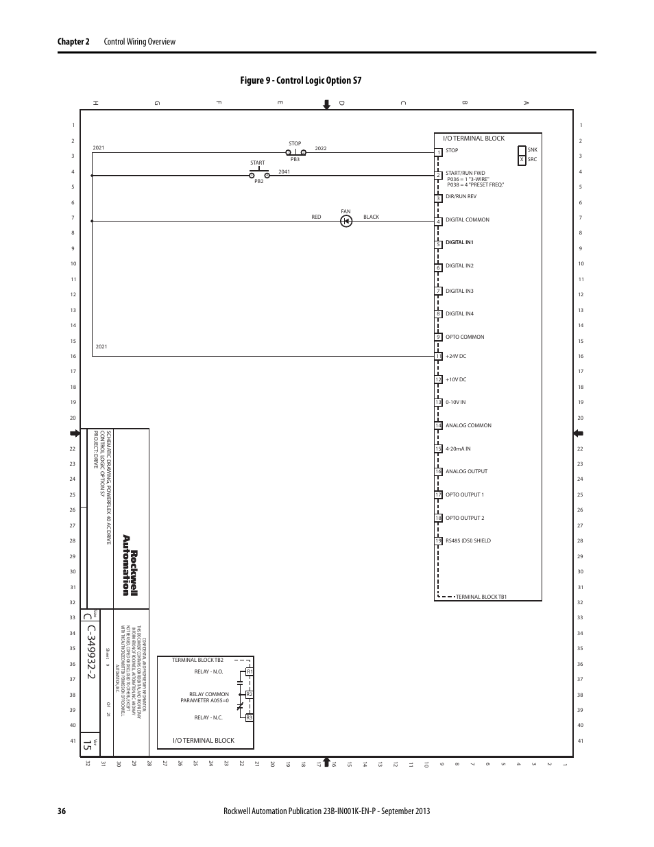 Figure 9 - control logic option s7 | Rockwell Automation 22B PowerFlex 40 Configured AC Drives User Manual | Page 36 / 62