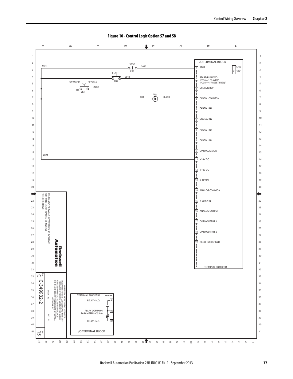 Figure 10 - control logic option s7 and s8 | Rockwell Automation 22B PowerFlex 40 Configured AC Drives User Manual | Page 37 / 62