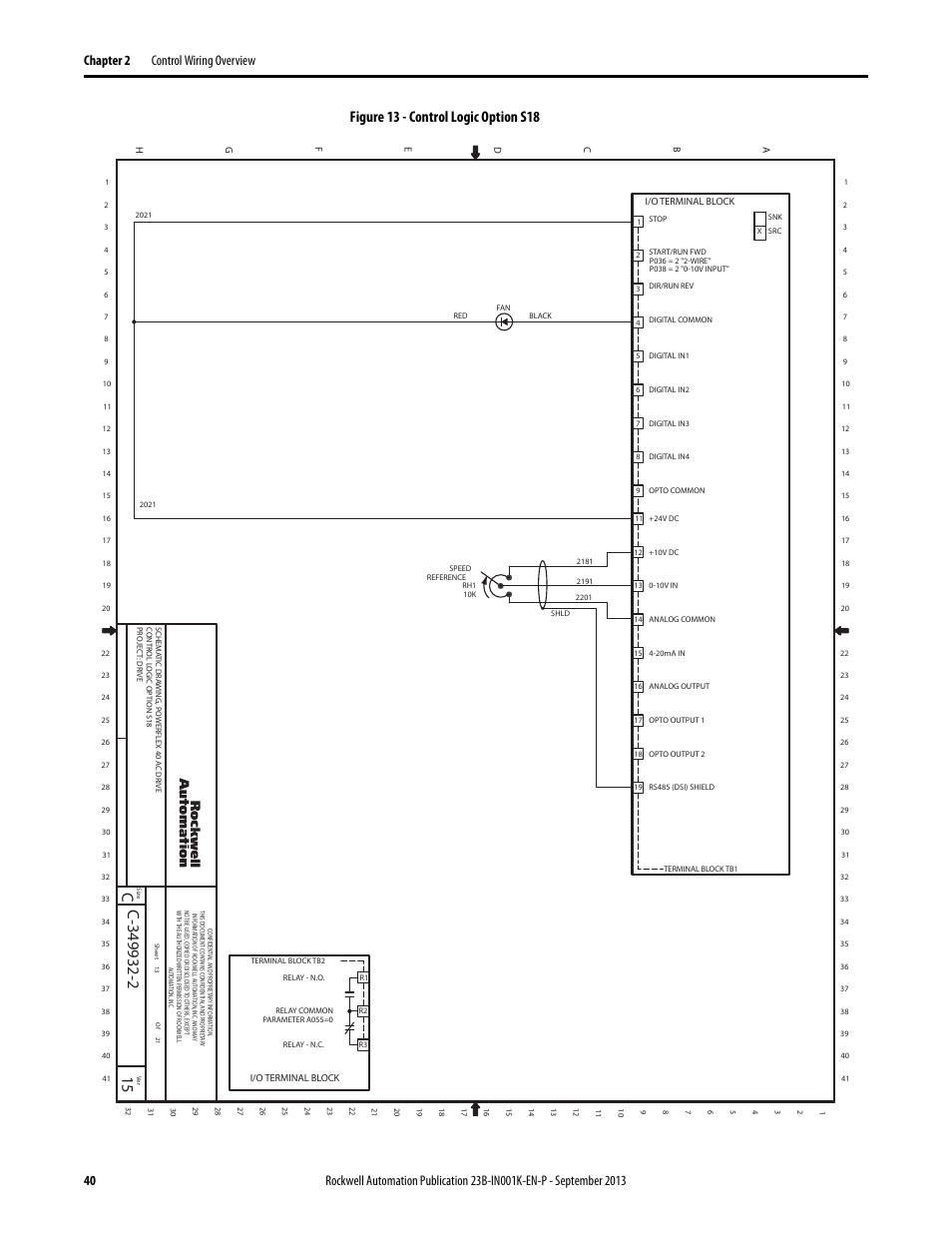 Figure 13 - control logic option s18 | Rockwell Automation 22B PowerFlex 40 Configured AC Drives User Manual | Page 40 / 62