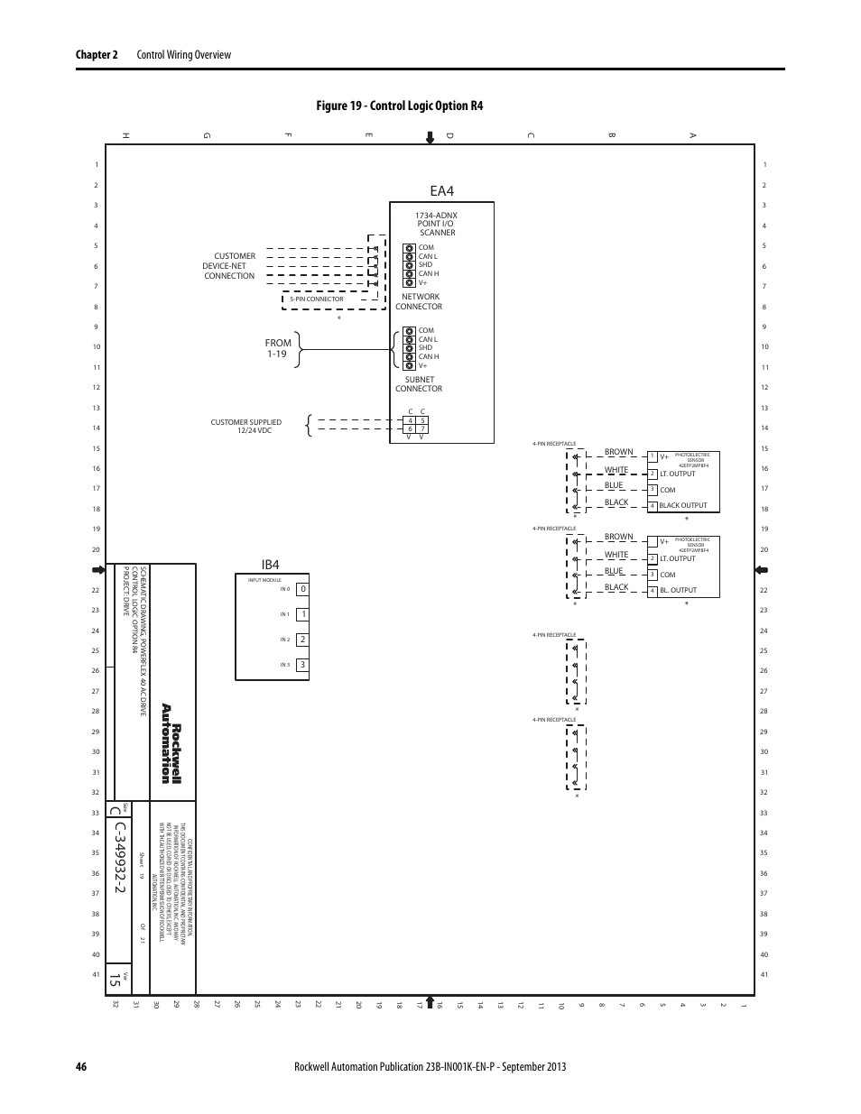 Figure 19 - control logic option r4 | Rockwell Automation 22B PowerFlex 40 Configured AC Drives User Manual | Page 46 / 62