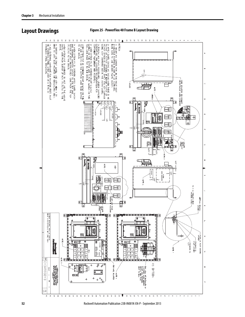 Layout drawings | Rockwell Automation 22B PowerFlex 40 Configured AC Drives User Manual | Page 52 / 62