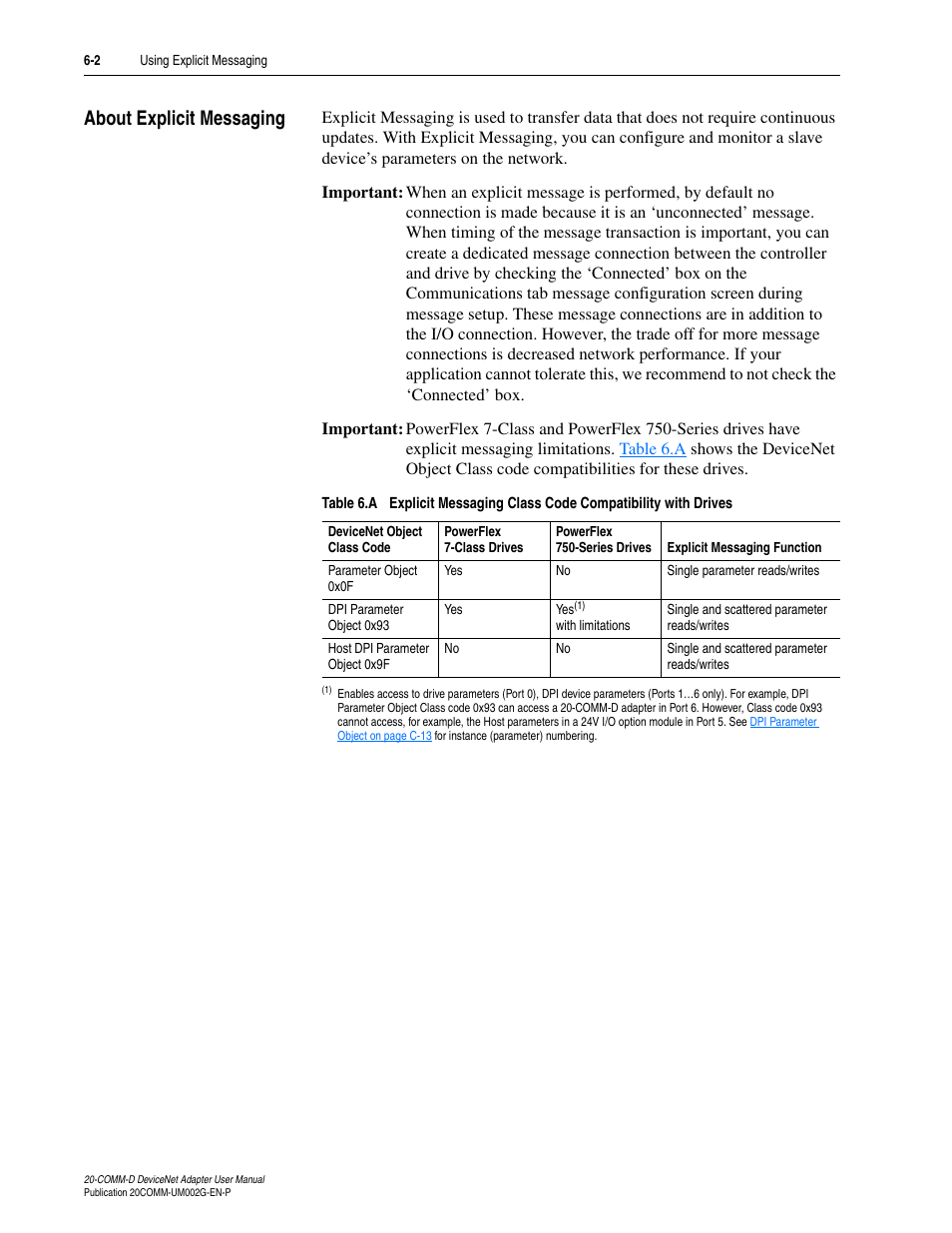 About explicit messaging, About explicit messaging -2 | Rockwell Automation 20-COMM-D DeviceNet Adapter Series B FRN 2.xxx User Manual | Page 130 / 246