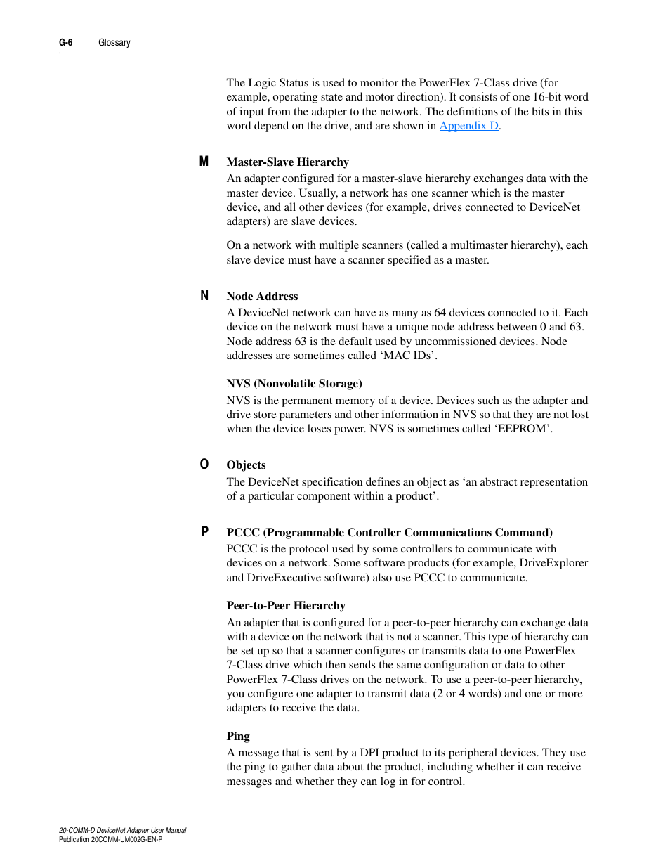 Rockwell Automation 20-COMM-D DeviceNet Adapter Series B FRN 2.xxx User Manual | Page 236 / 246