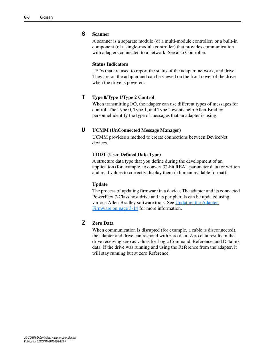 Rockwell Automation 20-COMM-D DeviceNet Adapter Series B FRN 2.xxx User Manual | Page 238 / 246