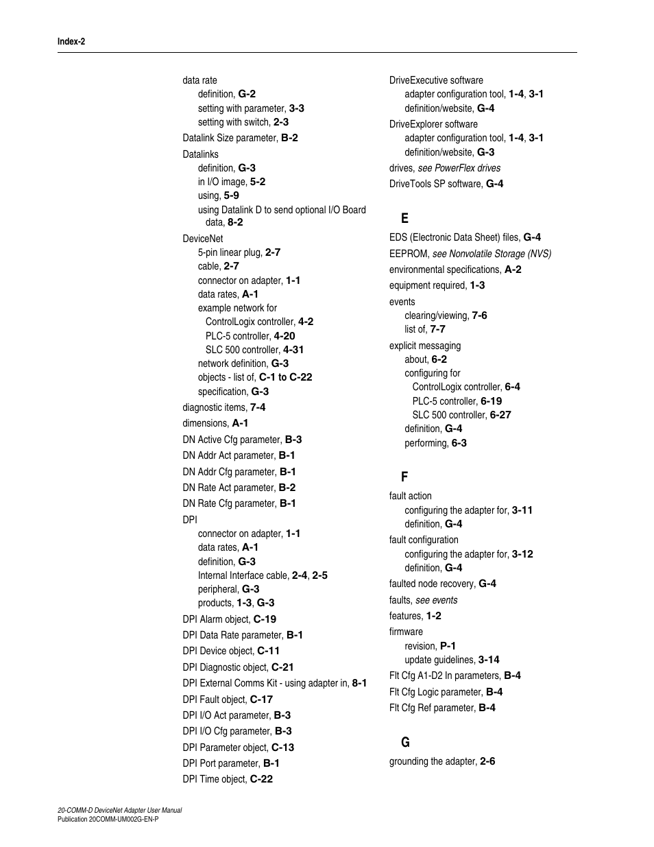 Rockwell Automation 20-COMM-D DeviceNet Adapter Series B FRN 2.xxx User Manual | Page 240 / 246