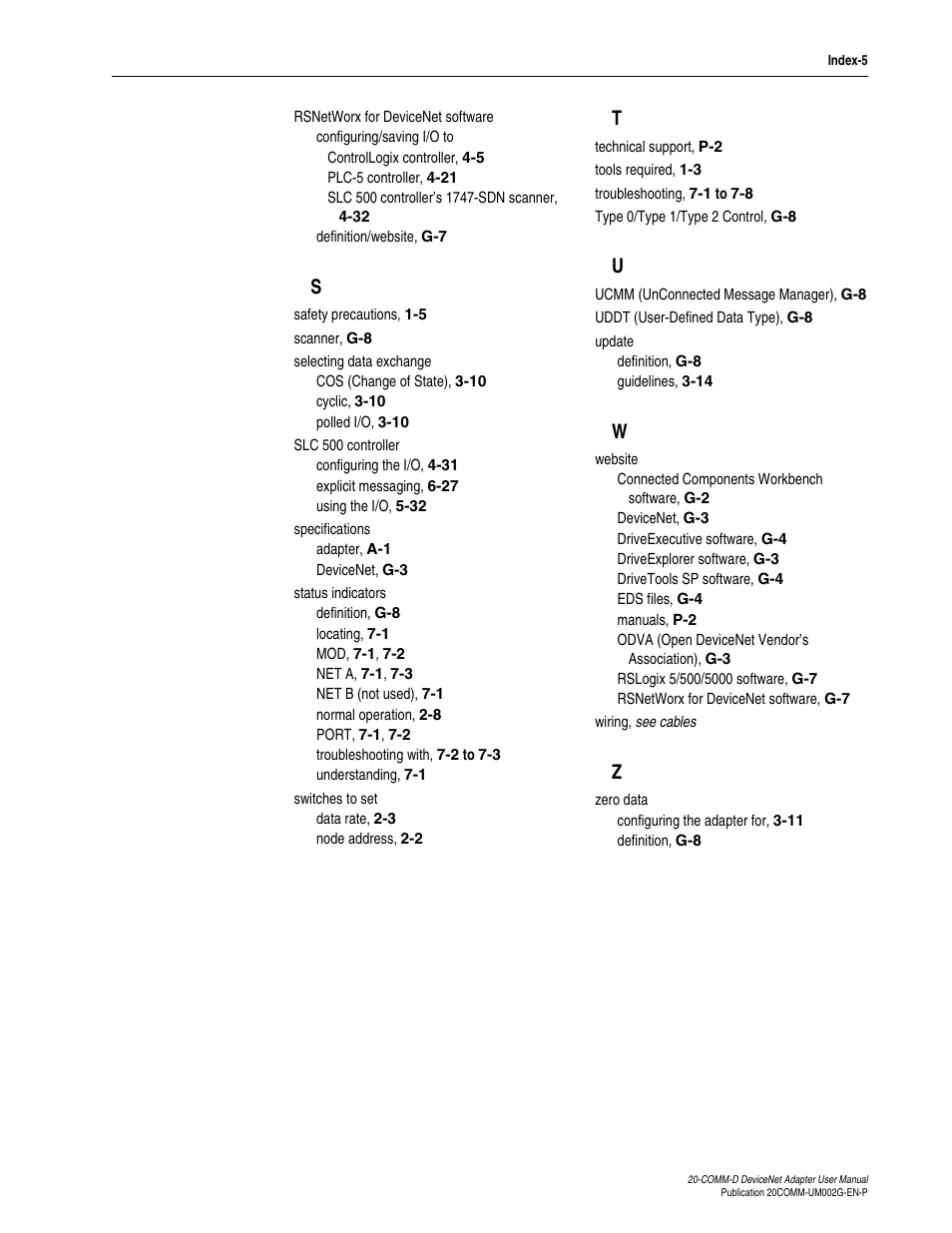 Rockwell Automation 20-COMM-D DeviceNet Adapter Series B FRN 2.xxx User Manual | Page 243 / 246