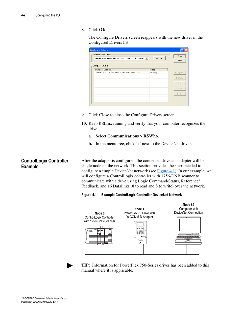 Controllogix controller example, Controllogix controller example -2 | Rockwell Automation 20-COMM-D DeviceNet Adapter Series B FRN 2.xxx User Manual | Page 44 / 246