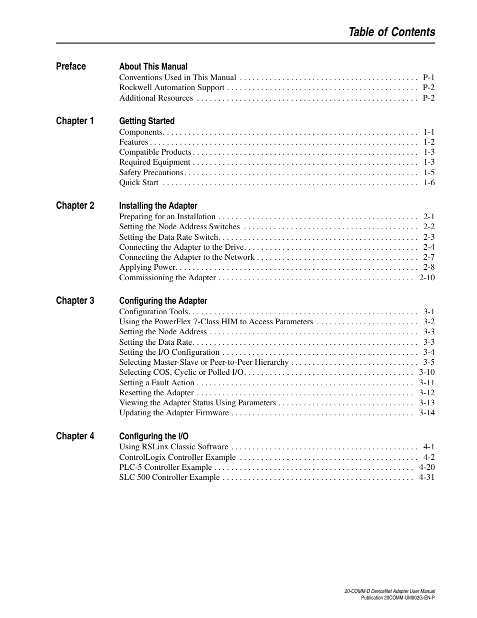 Rockwell Automation 20-COMM-D DeviceNet Adapter Series B FRN 2.xxx User Manual | Page 5 / 246