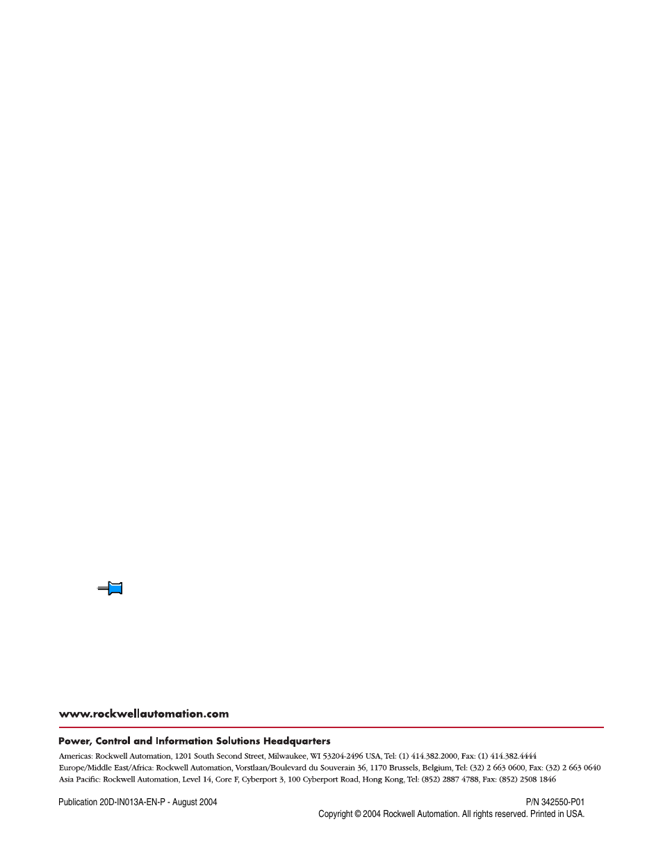 Pub no./ date | Rockwell Automation 20D-DL2-LEBO DriveLogix5730 Logix Expansion Board User Manual | Page 8 / 8
