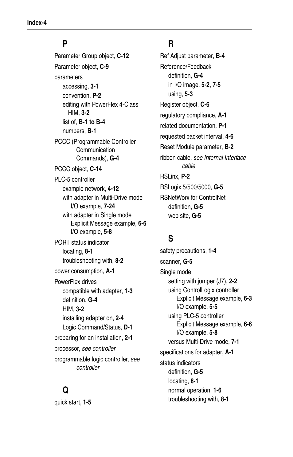 Rockwell Automation 22-COMM-C ControlNet Adapter User Manual | Page 160 / 164