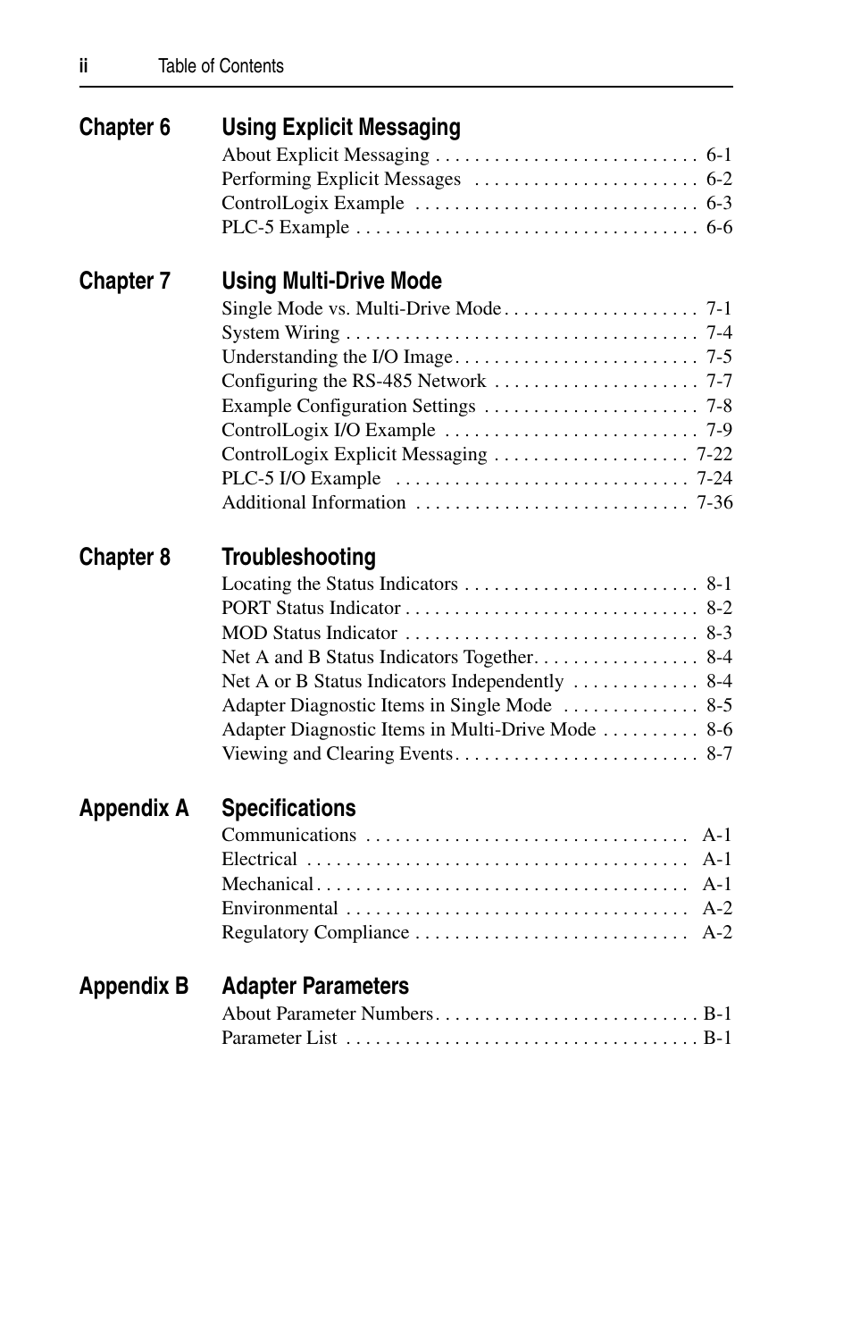 Rockwell Automation 22-COMM-C ControlNet Adapter User Manual | Page 6 / 164