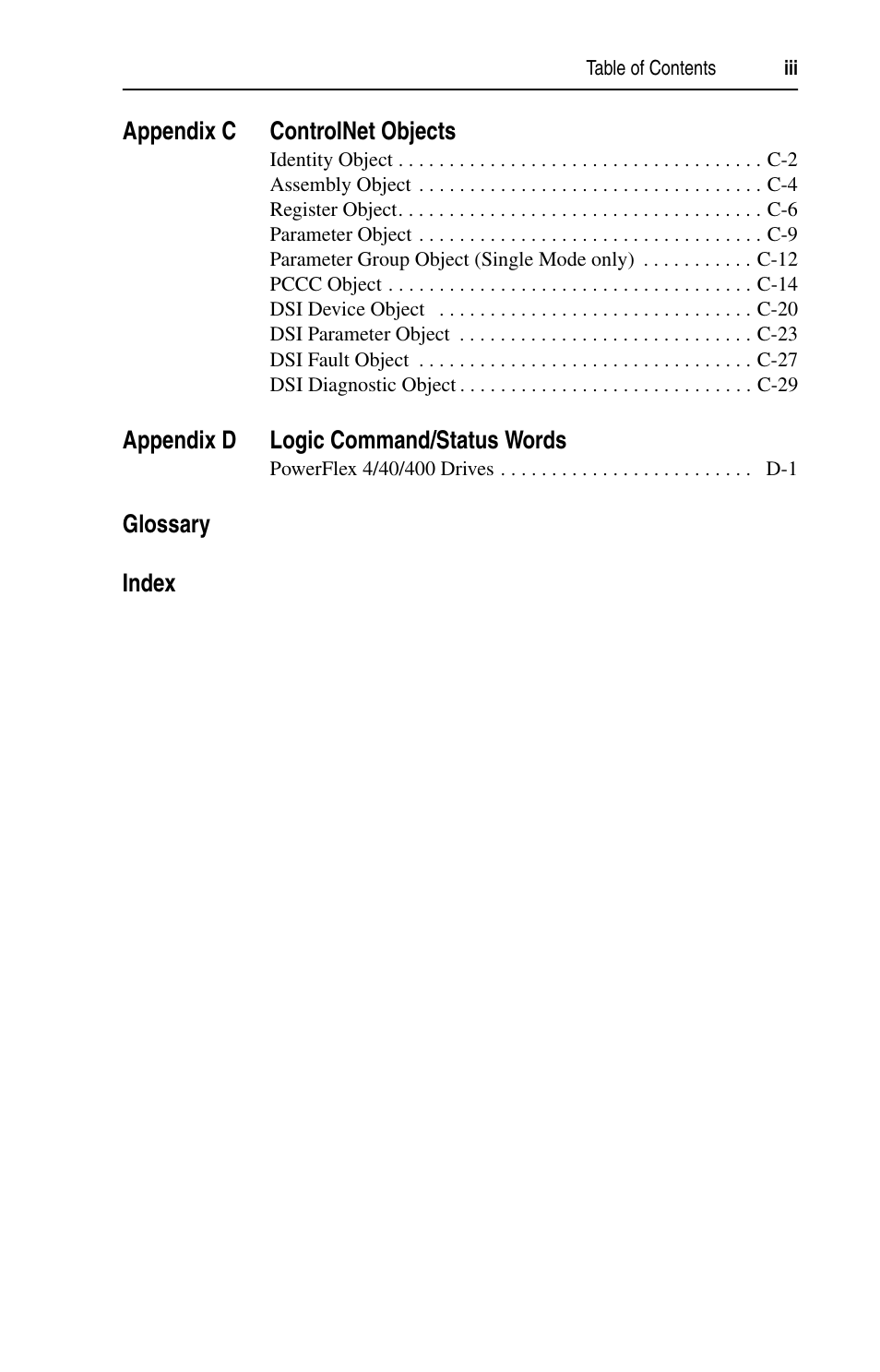 Rockwell Automation 22-COMM-C ControlNet Adapter User Manual | Page 7 / 164