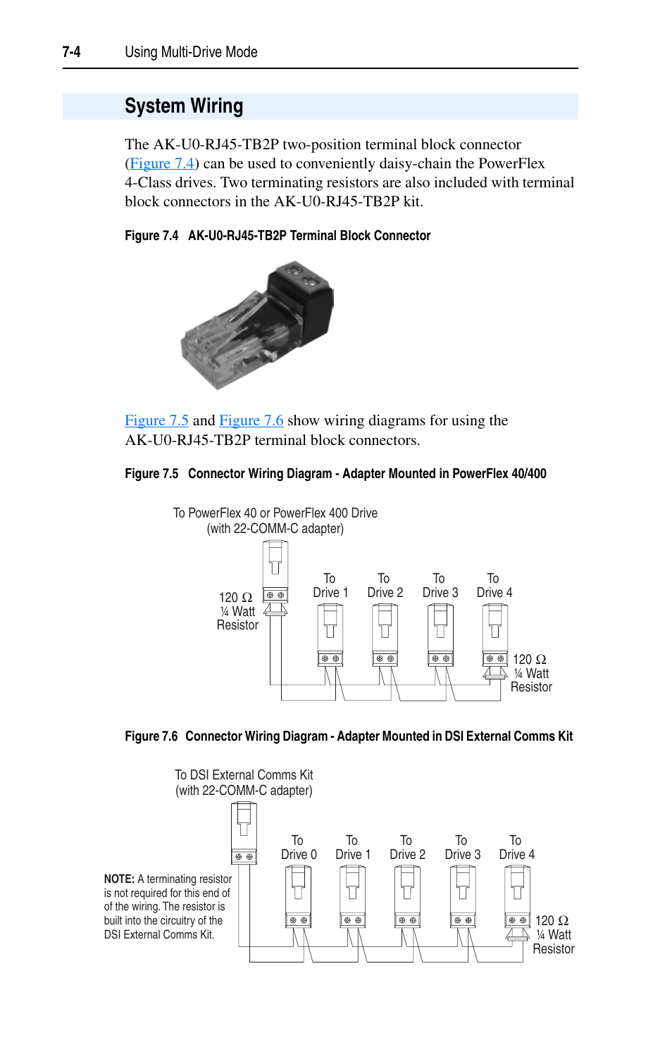 System wiring, System wiring -4 | Rockwell Automation 22-COMM-C ControlNet Adapter User Manual | Page 72 / 164