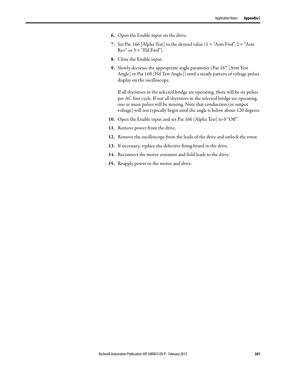 Rockwell Automation 20P PowerFlex Digital DC Drive User Manual | Page 261 / 376