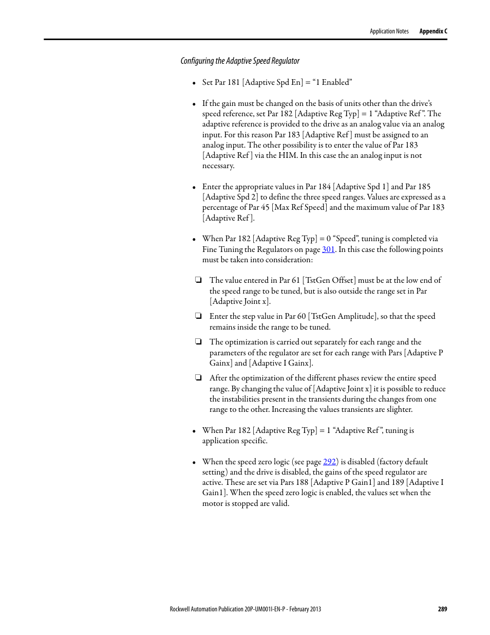 Rockwell Automation 20P PowerFlex Digital DC Drive User Manual | Page 289 / 376