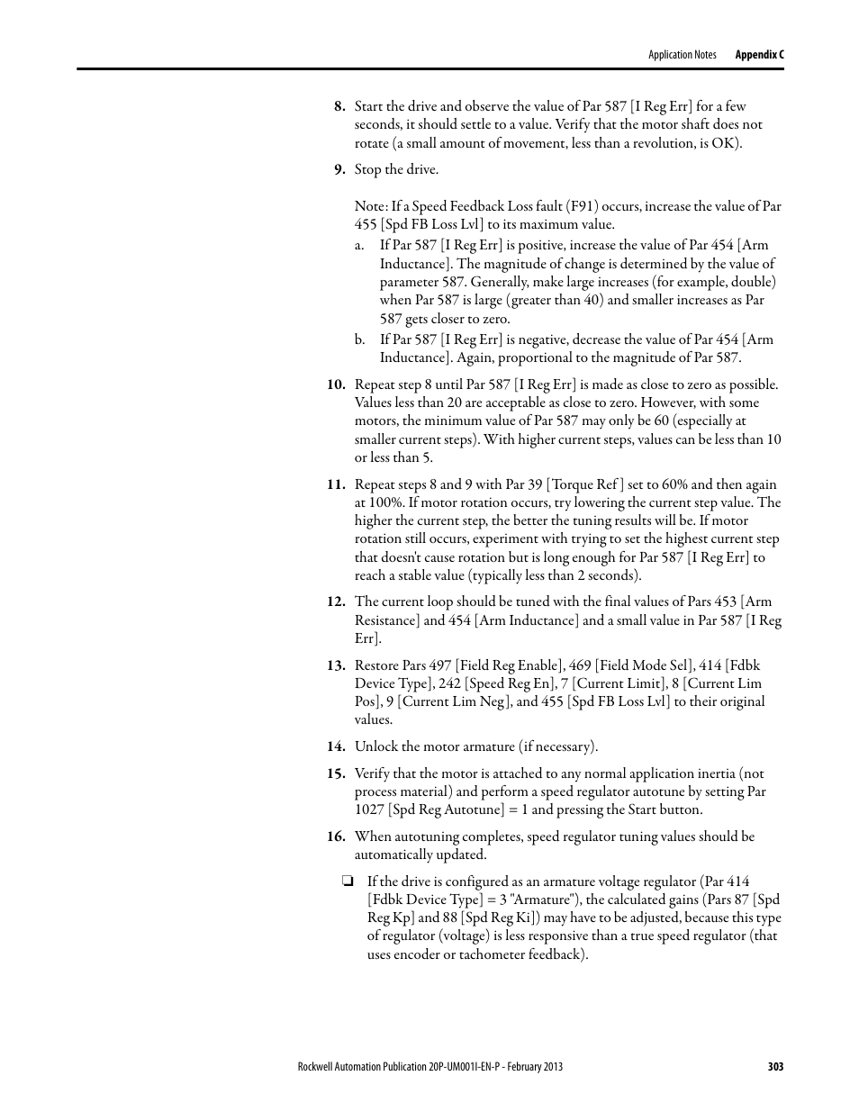 Rockwell Automation 20P PowerFlex Digital DC Drive User Manual | Page 303 / 376