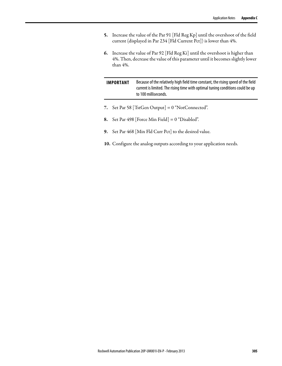 Rockwell Automation 20P PowerFlex Digital DC Drive User Manual | Page 305 / 376