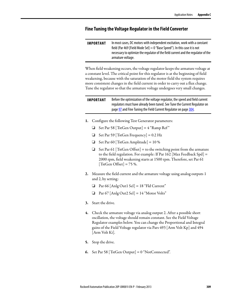 Rockwell Automation 20P PowerFlex Digital DC Drive User Manual | Page 309 / 376