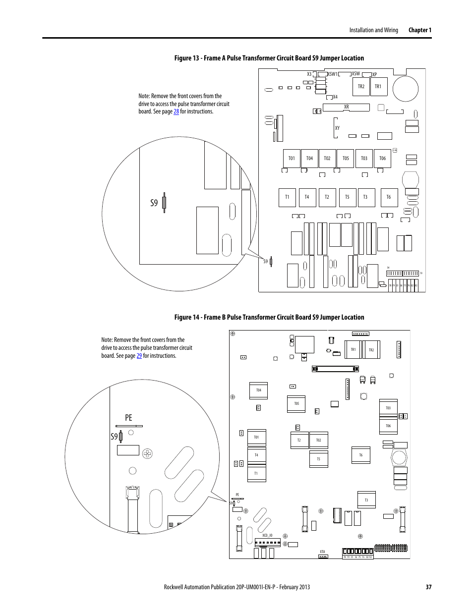 Figure 13, Figure 14, S9 pe | Rockwell Automation 20P PowerFlex Digital DC Drive User Manual | Page 37 / 376