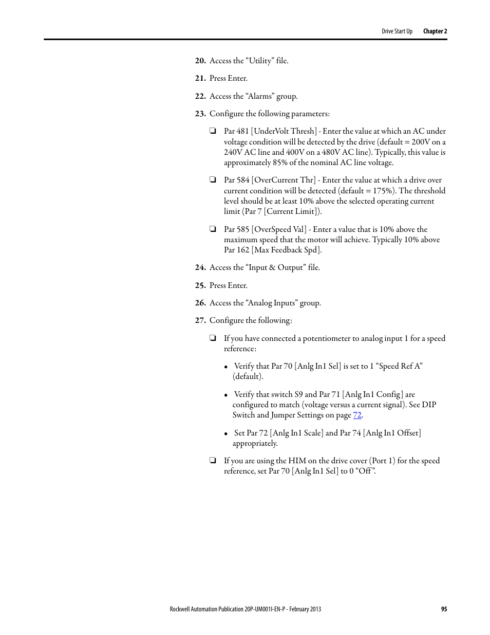 Rockwell Automation 20P PowerFlex Digital DC Drive User Manual | Page 95 / 376