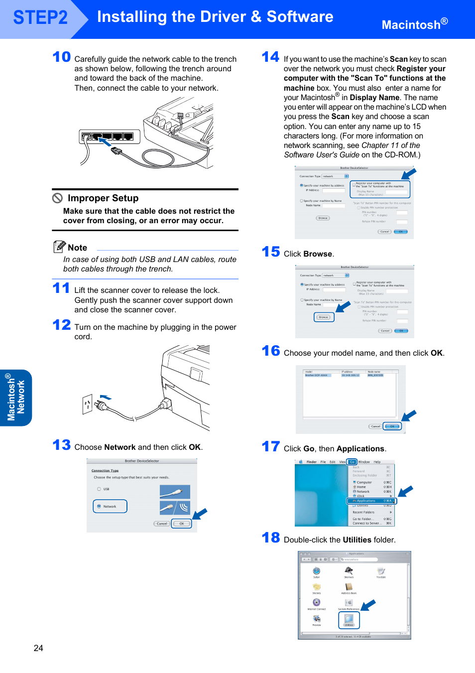 Step2, Installing the driver & software, Macintosh | Brother DCP-120C User Manual | Page 26 / 33
