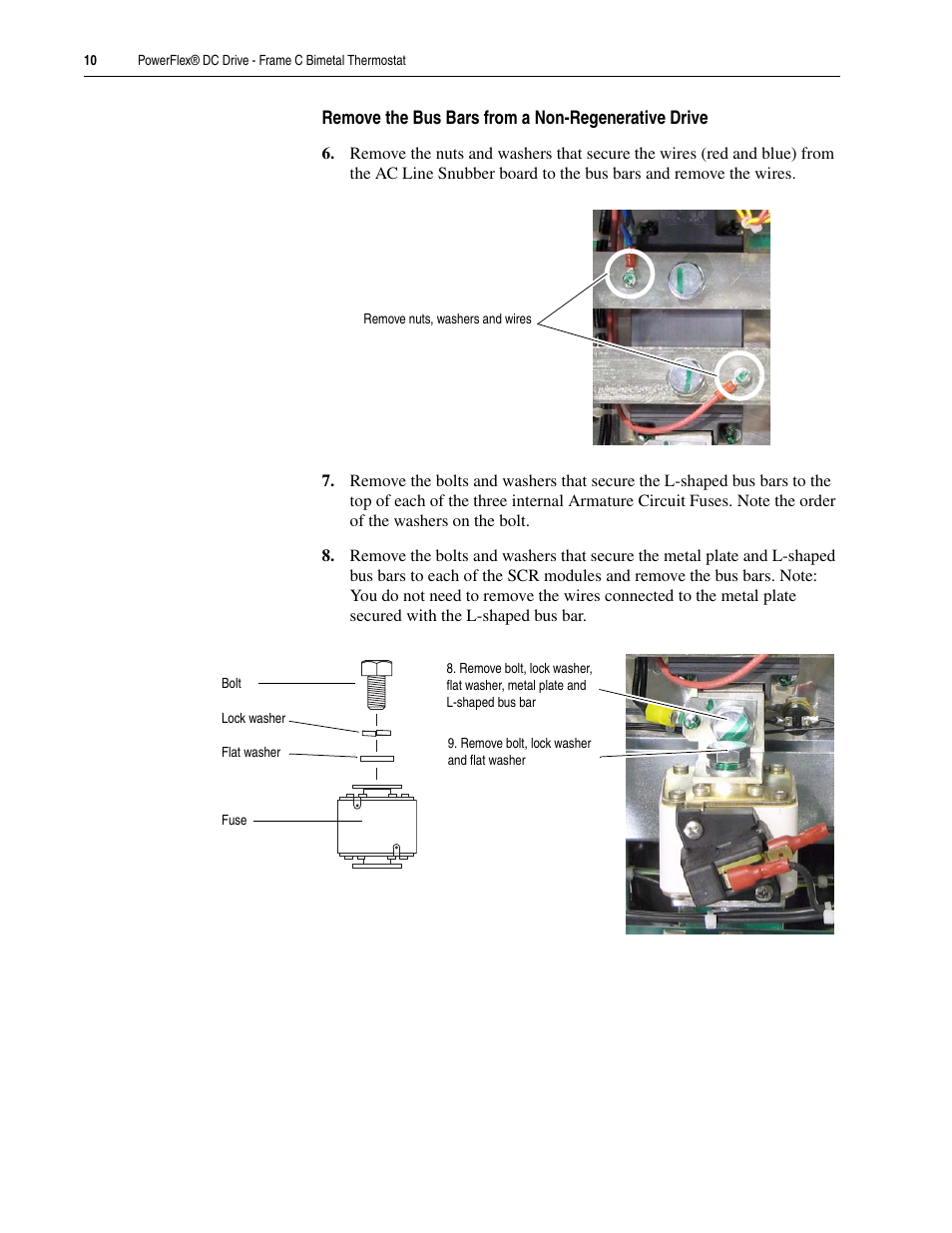Rockwell Automation 20P PowerFlex DC Drive - Frame C Bimetal Thermostat User Manual | Page 10 / 16